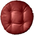 Klear Vu Gripper Non-Slip Tufted Faux Leather Round Bar Stool Cushions for Dining Room, Kitchen Counter, Cafe, and Restaurant, 14", 4 Pack, Saddle Brown 4 Count