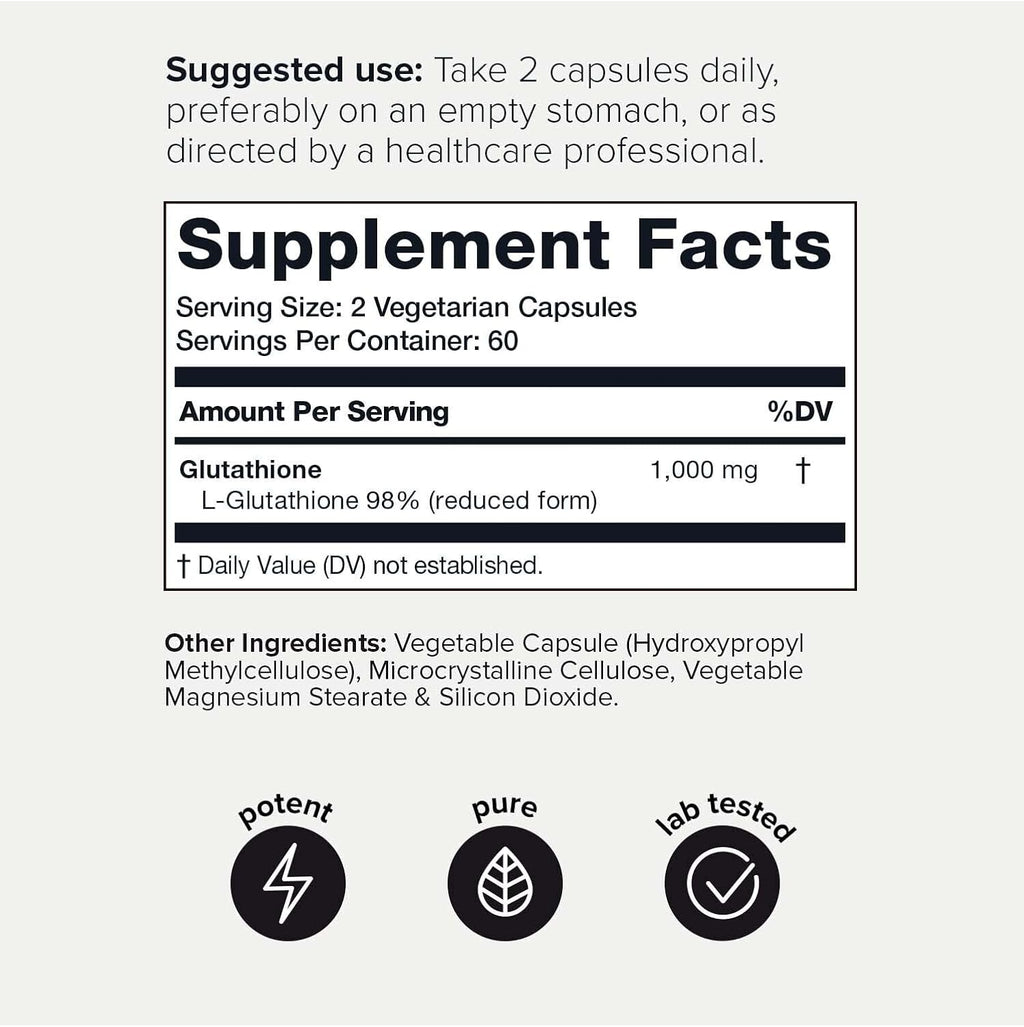Glutathione & NAC Supplement Bundle - 1300mg High Purity Formula D810748