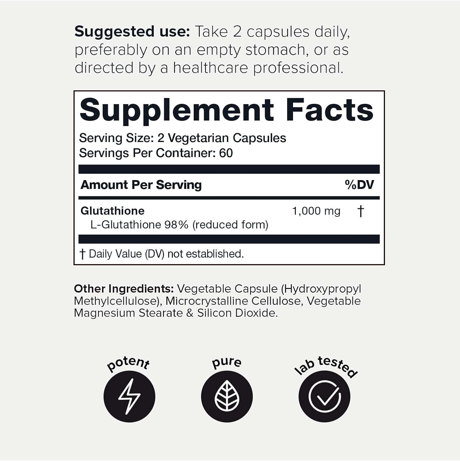 Glutathione & NAC Supplement Bundle - 1300mg High Purity Formula D810748