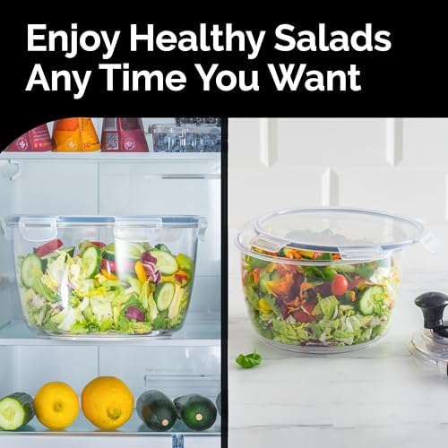 Salad Spinner with Storage Lid, Drain Bowl and Colander, 3.7 Qt H62339