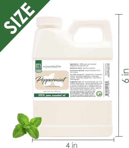 Peppermint Essential Oil, 16 fl oz, Pack of 2 B849897