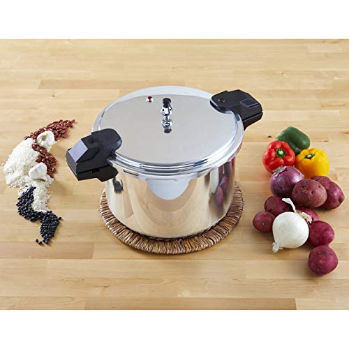 16-Quart Pressure Cooker / Canner, Polished Aluminum, 5-15 PSI H96174