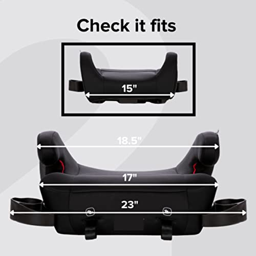 Booster Car Seat, 2-Pack, Dual Latch Connectors, Lightweight, Black E470