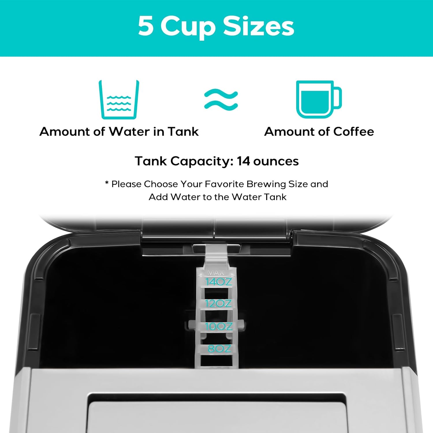 K Cup Coffee Maker, Stainless Steel, Compact Coffee Brewer N572832