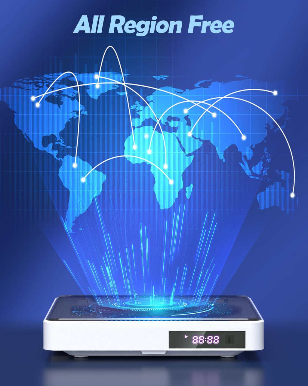 1080P Mini DVD Player for TV with HDMI, RCA Cable, Remote Control, USB and CD Support G5477