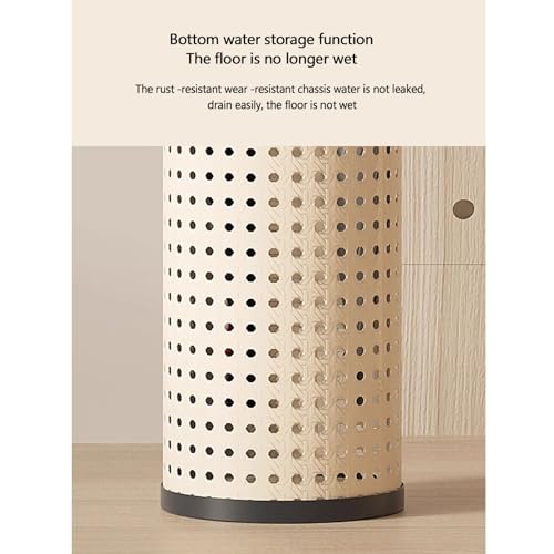 Creamy Umbrella Rack, Imitation Rattan Freestanding Umbrella Storage G76529