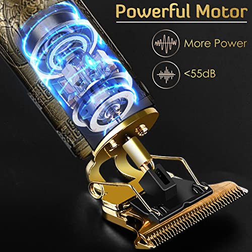 Cordless Hair Trimmer for Men, T Blade Rechargeable Beard Clipper with Ear Spoon Tool Set G64419