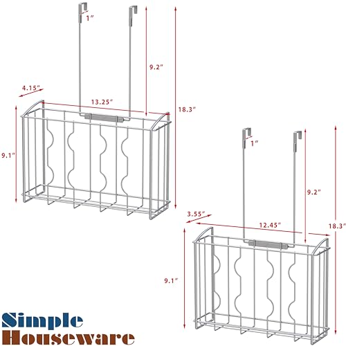 Over the Cabinet Door Organizer Holder 2 Pack Silver A443672