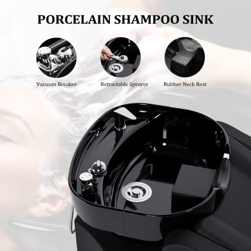 Salon Shampoo Station with Porcelain Bowl P577