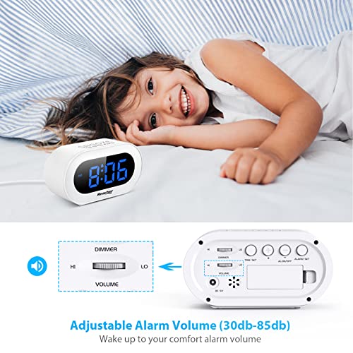 Small LED Digital Alarm Clock with Snooze and Dimmer U521112