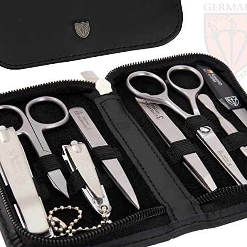 8 piece manicure pedicure grooming kit set with synthetic leather case H1552