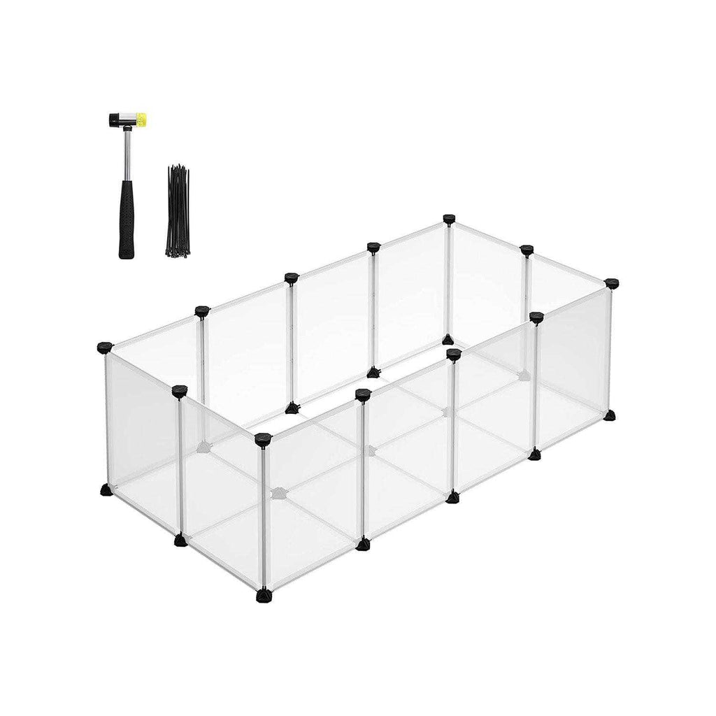 SONGMICS DIY Plastic Pet Playpen with Floor - Pet Supplies online store