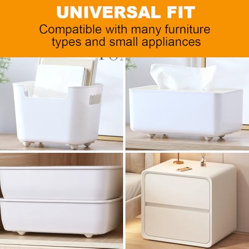 Stainless Steel Self-Adhesive Swivel Caster Wheels for Appliances and Storage Boxes, 8-Pack Q685271
