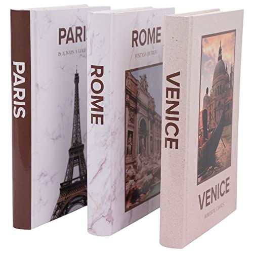 Decorative Books for Home Decor — Decor Books for Coffee Table, Modern Book Decor Stack — Faux Books for Decoration, Designer Books for Decor, Faux Books for Bookshelf — Designer Books Decor Set of 3