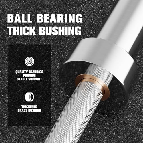 7ft Olympic Barbell for Strength and Weightlifting Training B73471