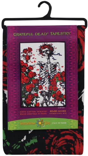 3D Bertha Skeleton and Roses Tapestry Wall Art Beach Sheet 60x90 Inches Y28073