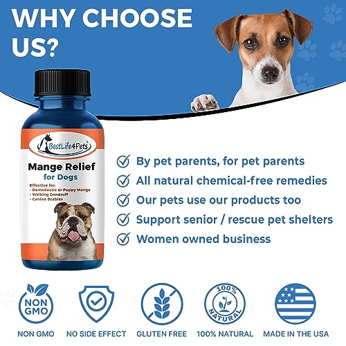 Mange Relief for Dogs - Natural Itch and Coat Support Pills L59134
