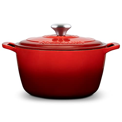 Enameled Cast Iron Dutch Oven, Non-Stick Serving Pot with Lid, 10Q (9.5L) - Ocean Blue Y230806