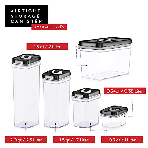 Pasta Storage Containers for Pantry Airtight, 2 Pack for Spaghetti and Noodles W9436
