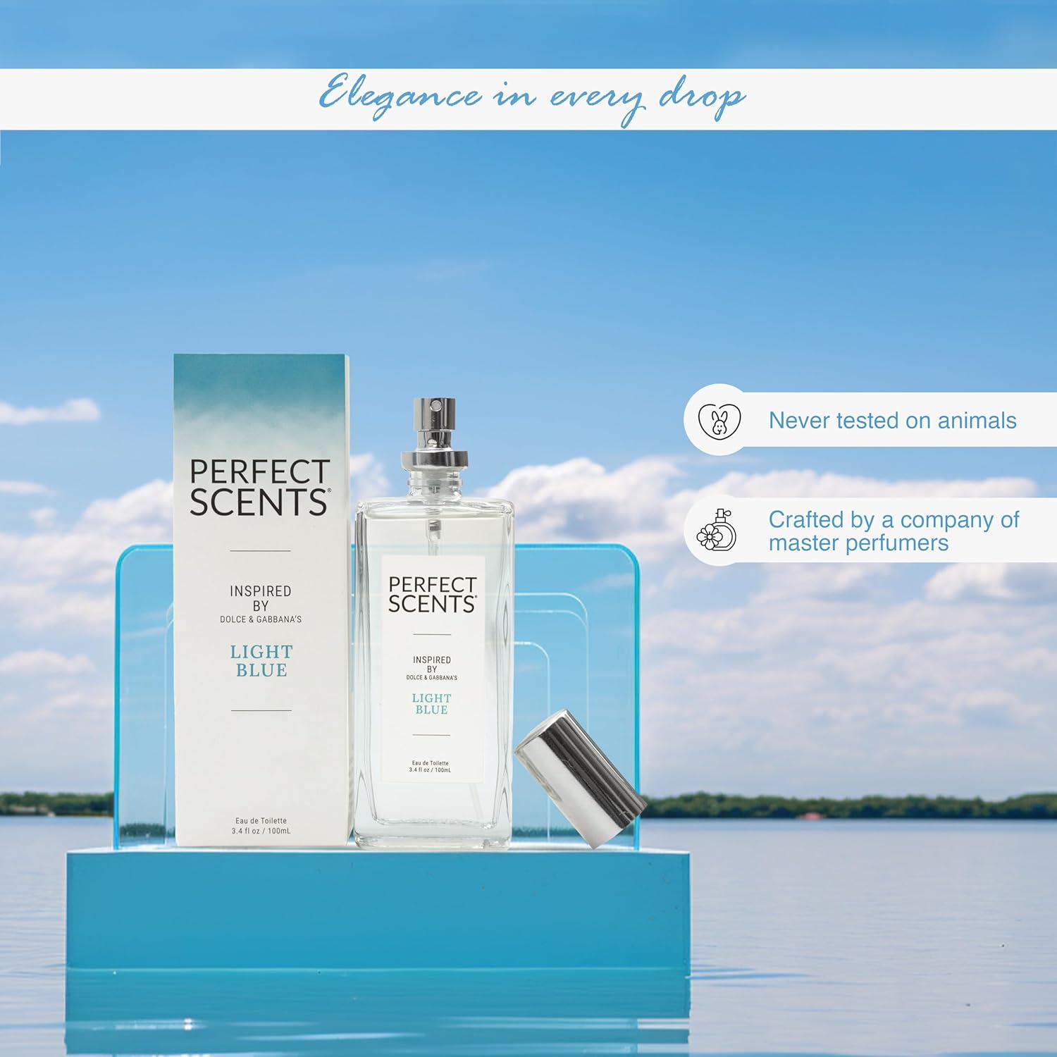 Women’s Eau de Toilette, Clean Vegan Fragrance, 3.4 Fl Oz O960