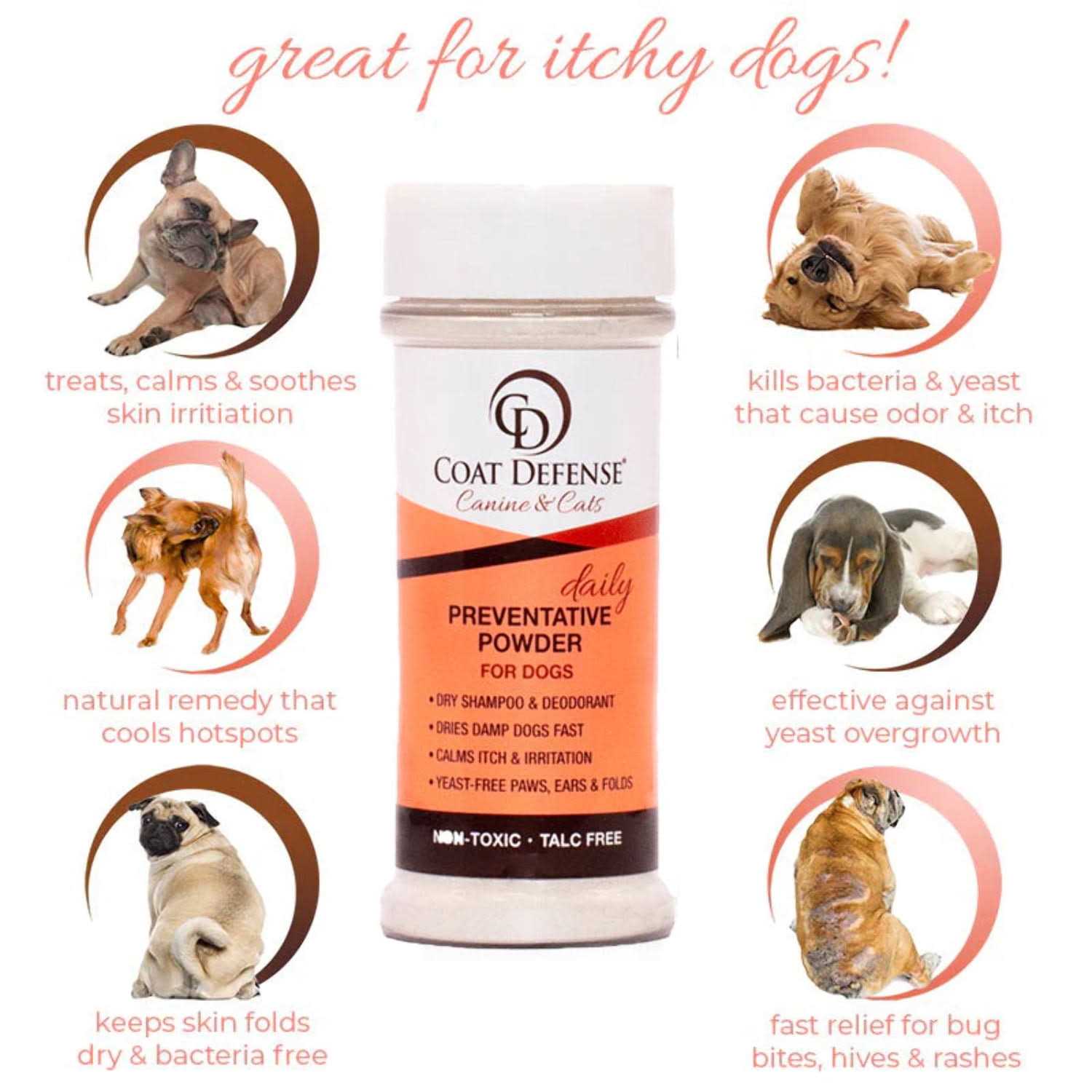 Coat Defense Canine & Cat Daily Preventative Powder V31223