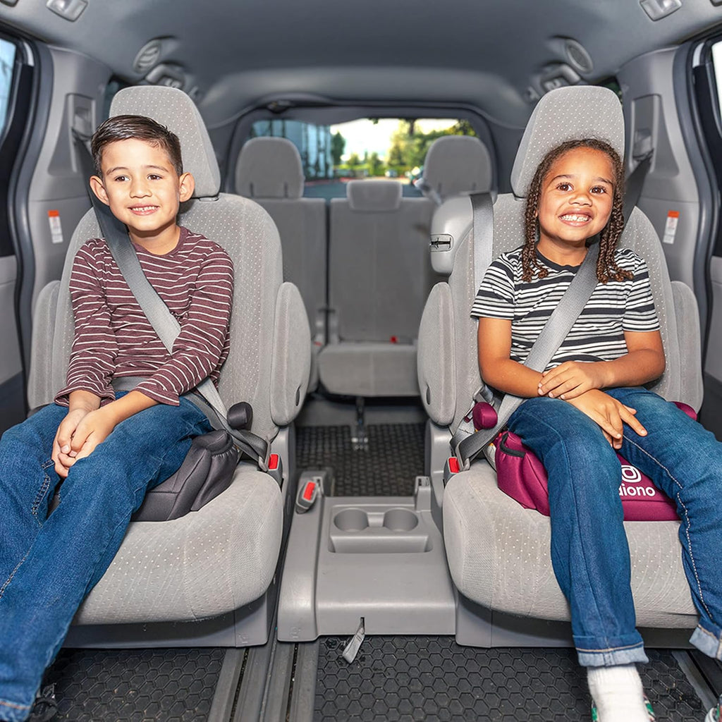 Backless Booster Car Seats, Pack of 2, Lightweight, Machine Washable, Black H530127