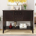 Farmhouse Sideboard Buffet Cabinet Kitchen Sideboard Cabinet with Storage Drawers and Bottom Shelf for Entryway Hallway Foyer Table Cupboard Coffee Bar Cabinet (46" Blue