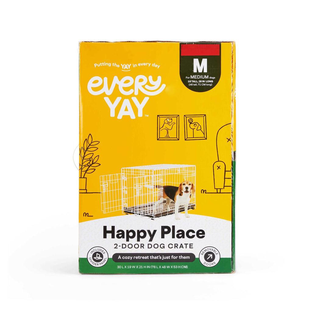 White 2-Door Dog Crate S765378