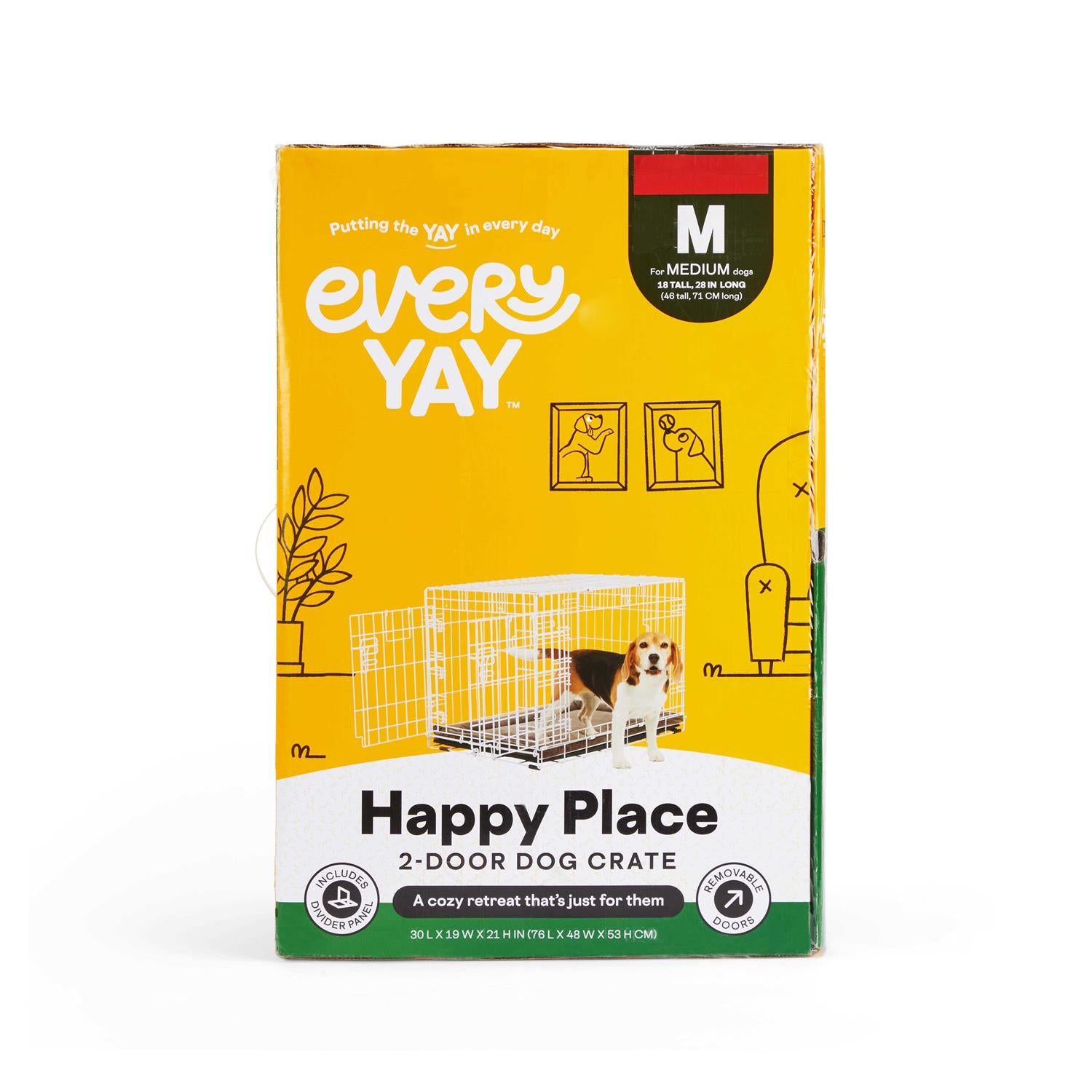 White 2-Door Dog Crate S765378