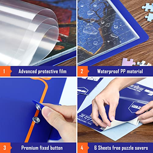 Puzzle Storage Folder for 1000-Piece Jigsaw Puzzles, 20 Pockets, Portable Organizer U64585