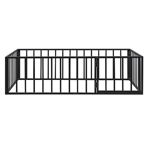 Metal Kids Floor Bed with Door X18684