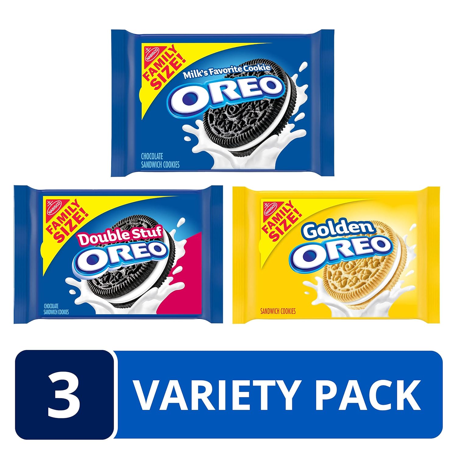 Sandwich Cookies Variety Pack, Family Size, 3 Packs B687656