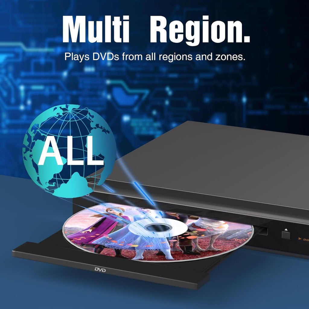 Region-Free DVD Player for TV with HDMI and USB Port C965