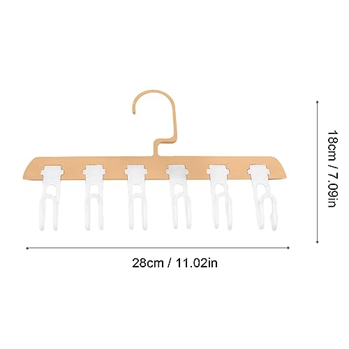 6 Slots Multi Clothes Hanger Organizer with Hook, Space Saving PVC Hangers for Home R249812