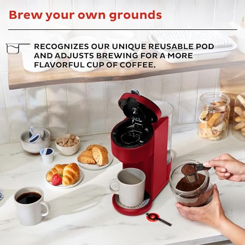 Single Serve Coffee Maker, K-Cup Pod Compatible, 40oz Water Reservoir, Black S251755