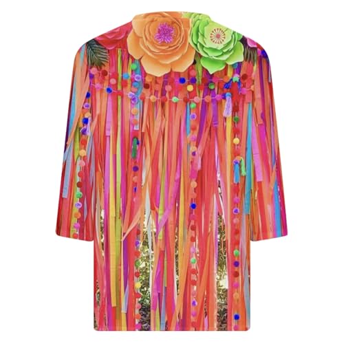 V Neck Summer Shirts Women Elbow Length Sleeve Casual Loose Tunics V692840