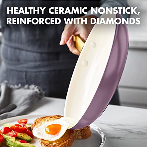 Hard Anodized Ceramic Nonstick Frying Pan Skillet Set, 10 and 12 Inch, Dishwasher Safe W75146