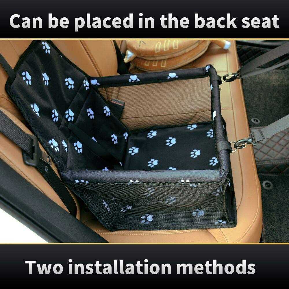 Dog Car Seat with Clip-On Safety Leash and PVC Support Pipe T694679