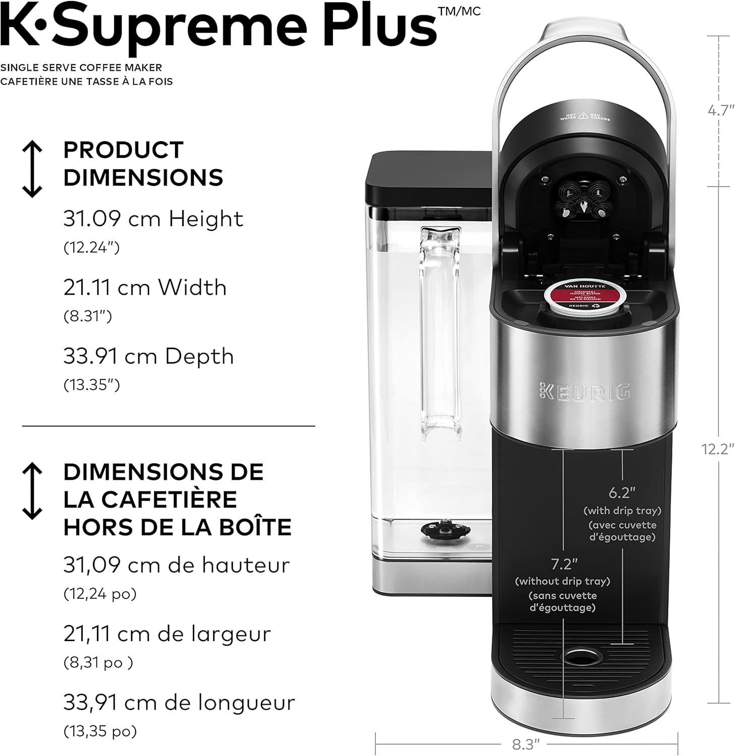 Single Serve K-Cup Pod Coffee Maker V8703