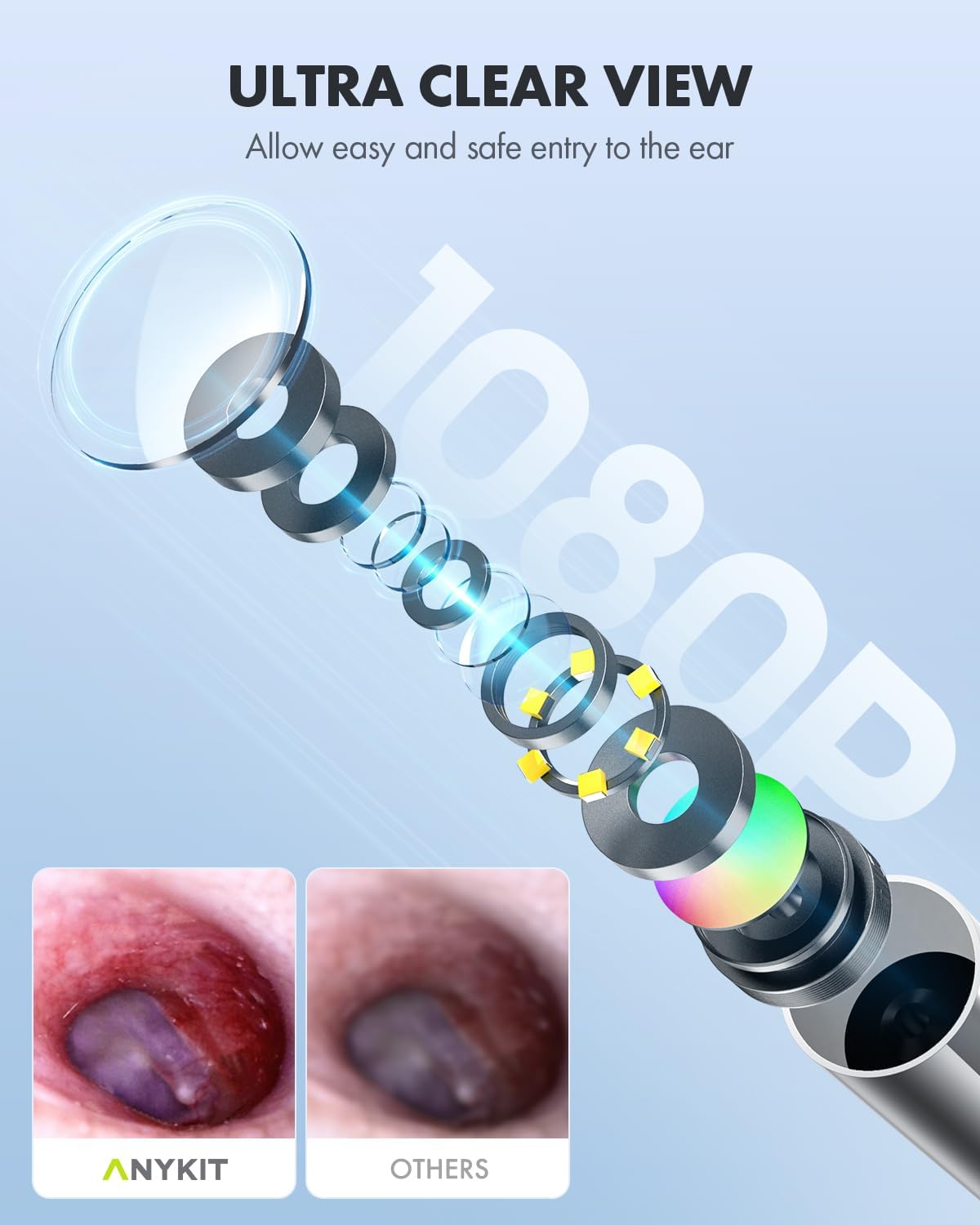 Ear Wax Removal Tool with LED Light Camera Otoscope Q9993