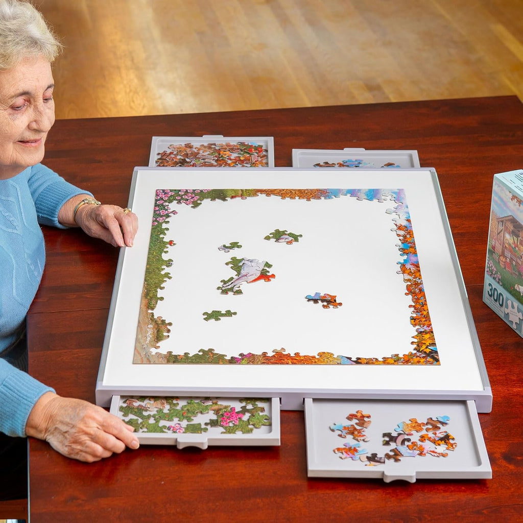 1500 Piece Puzzle Board with Drawers W807