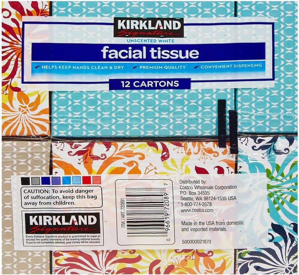 Facial Tissue, 2-Ply, 90 ct, 12 pk F2681