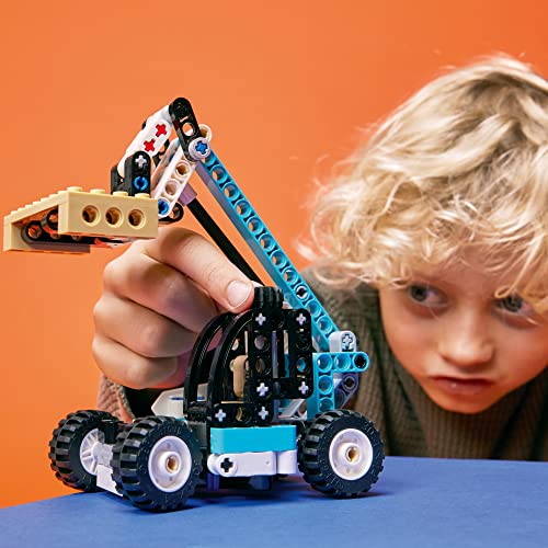2 in 1 Telehandler Forklift to Tow Truck Toy Building Set for Kids Aged 7 Plus U3791