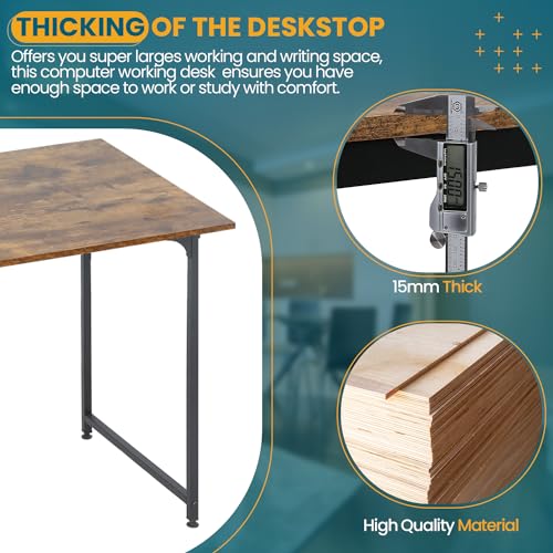 47 inch Computer Desk for Home Office, Brown T62263