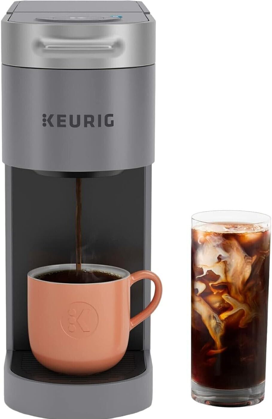 Single Serve Iced Coffee Maker with Water Reservoir and K-Cups F79414