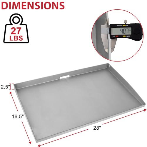 Flat Top Grill Griddle for 28 Inch Gas Grill, Heavy Duty Carbon Steel C638
