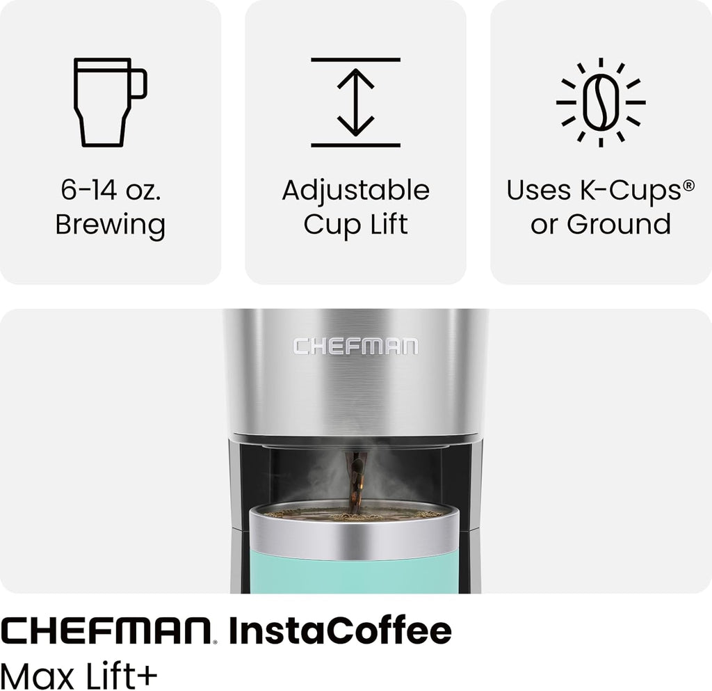 Single Serve Coffee Maker, K Cup Coffee Machine with Ground Coffee Option N88702