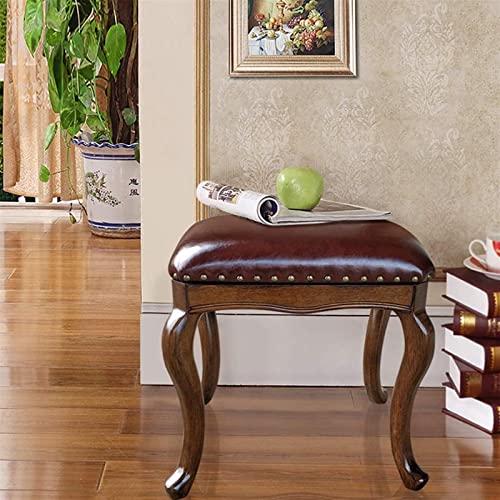 Upholstered Vanity Stool with Solid Wood Frame I26115