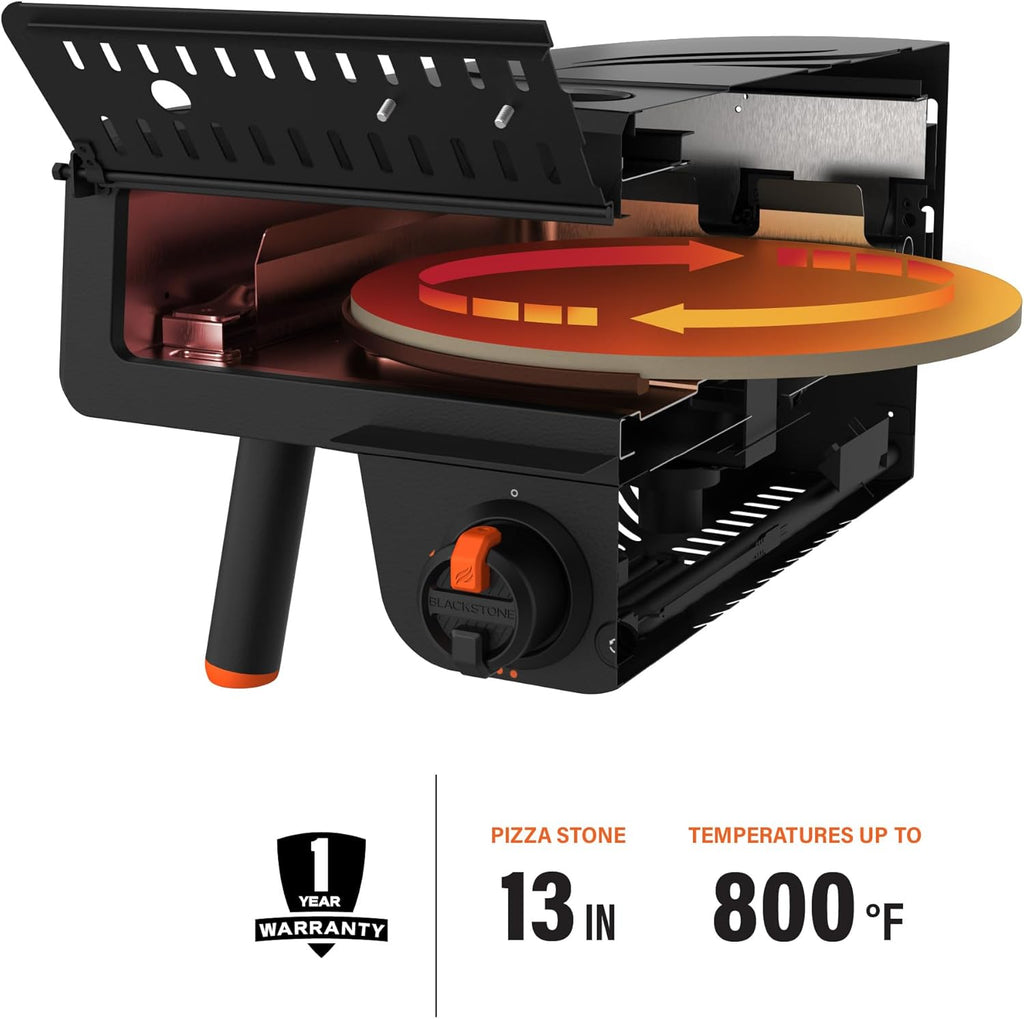 Tabletop Pizza Oven with 13 Inch Rotating Pizza Stone B5561