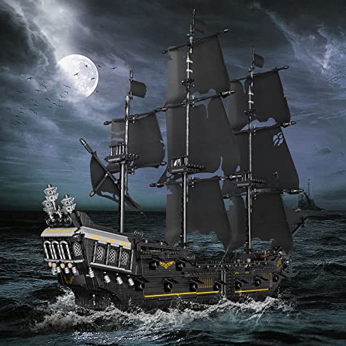 Pirate Ship Model Building Blocks Set, 2868 Pieces Sailboat Construction Kit for Kids and Adults J469847